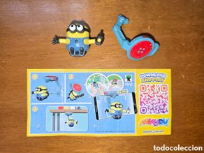 Figuras de goma Kinder: Figura kinder VT419 + bpz minion nave colgante minions muñeco dibujos animados